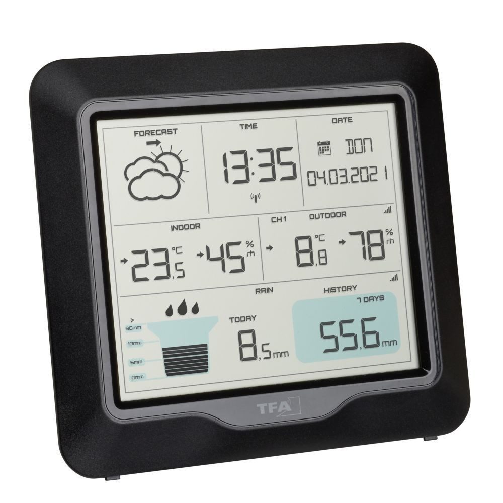 TFA 35.1160.01 - Domácí meteostanice s předpovědí počasí a srážkoměrem RAIN PRO