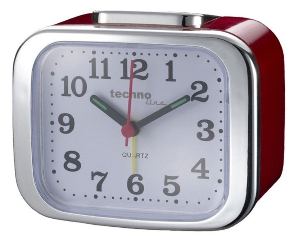 Analogový budík Modell XL red