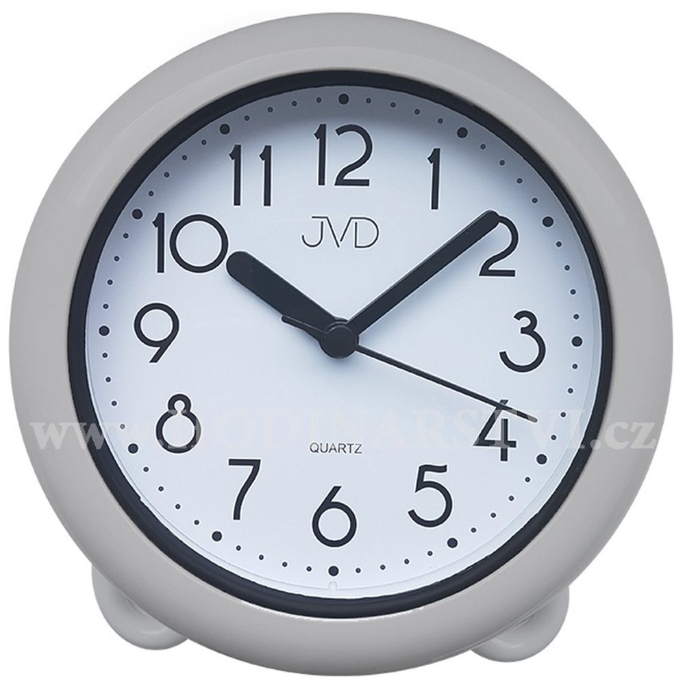 Koupelnové hodiny JVD stříbrné SH018.1