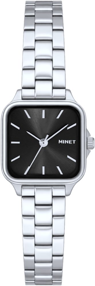 MINET Stříbrno-černé dámské hodinky GRACE MWL5505