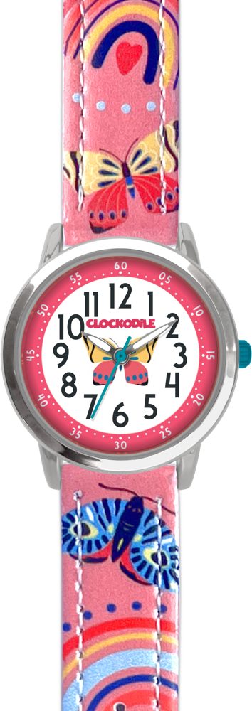 CLOCKODILE Růžové dívčí dětské hodinky MOTÝL