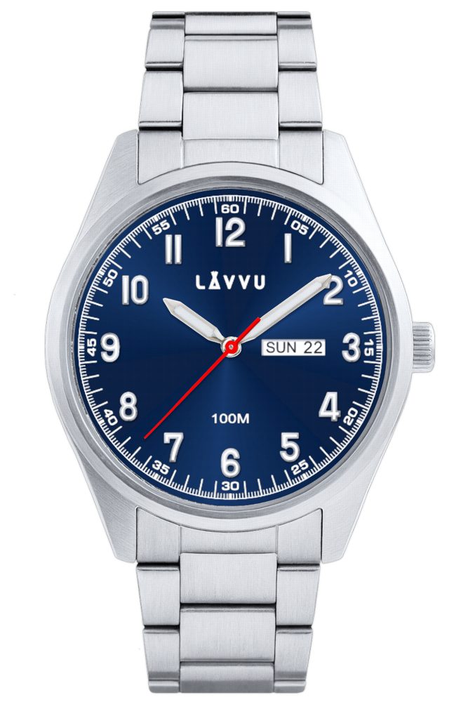 LAVVU Ocelové pánské hodinky FOSEN Blue LWM0310