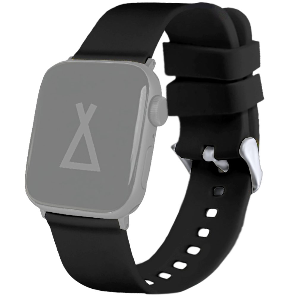 LAVVU Černý silikonový řemínek na hodinky pro APPLE WATCH 38-40 mm