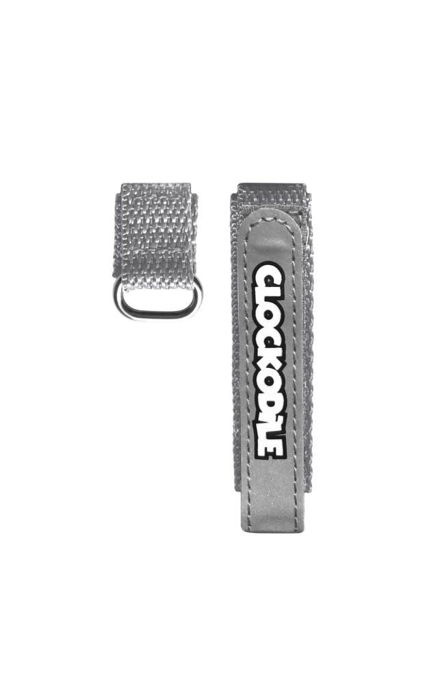 Reflexní šedý řemínek na suchý zip k dětským hodinkám CLOCKODILE CSX0022