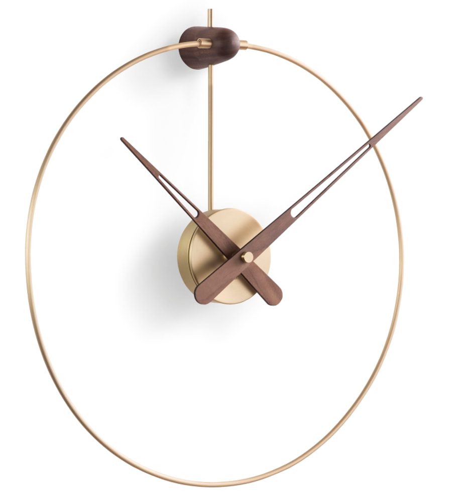 Designové nástěnné hodiny Nomon micro Anda gold 50cm