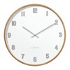 Světlé dřevěné bílé hodiny LAVVU FADE LCT4060