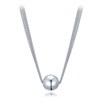 MINET Elegantní stříbrný náhrdelník se třemi řetízky s kuličkou Ag 925/1000 10,65g