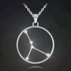 MINET Stříbrný náhrdelník Stars znamení RAK Czech Crystal