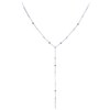 MINET Elegantní stříbrný náhrdelník s tyčkami, kuličkami a visícím řetízkem