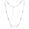MINET Stříbrný náhrdelník s modrými zirkony Ag 925/1000 10,85g