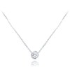 MINET Náhrdelník z bílého zlata s bílým zirkonem Au 585/1000 1,45g