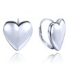 MINET Elegantní stříbrné náušnice srdce