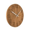 VLAHA Dřevěné hodiny OAK vyrobené v Čechách se stříbrnými ručkami ⌀34cm