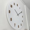 Velké bílé dřevěné hodiny LAVVU WHITE LCT4070