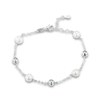MINET Stříbrný náramek s kuličkami a přírodními perlami