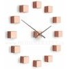 Designové nástěnné nalepovací hodiny Future Time FT3000CO Cubic copper