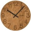 VLAHA Dřevěné hodiny OAK vyrobené v Čechách s černými ručkami ⌀34cm