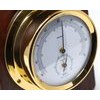 Hodiny s barometrem, teplměrem a vlhkoměrem na dřevěné podložce 1538-22