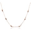 MINET Rose gold stříbrný náhrdelník kapky