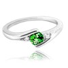 MINET Elegantní stříbrný 925/1000 prsten se zeleným zirkonem JMAN0046GR