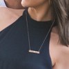 MINET Rose gold stříbrný náhrdelník ENGRAVE - destička pro gravírování