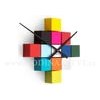 Designové nástěnné nalepovací hodiny Future Time FT3000MC Cubic multicolor