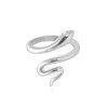 MINET Stříbrný 925/1000 prsten SNAKE s bílými zirkony