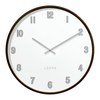 Tmavé dřevěné bílé hodiny LAVVU FADE LCT4061