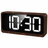 JVD SB3210.2 - Stále svítící digitální hodiny v dřevěném rámu včetně síťového adaptéru