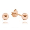 MINET Rose gold stříbrné náušnice KULIČKY 5 mm