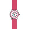 CLOCKODILE Růžové dívčí dětské hodinky se srdíčky a tmavě růžovým silikonovým řemínkem