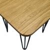 KUBRi 0503 - luxusní dubový konferneční stolek s kovovými nohami