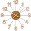 VLAHA VCT1075 - Dřevěné růžovo-stříbrné hodiny DESIGN vyrobené v Čechách