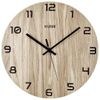 KUBRi HRC0029B - Dubové hodiny řízené signálem s tichým chodem