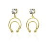 Stříbrné zlacené náušnice Victoria Cruz A3496-07DT