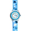 CLOCKODILE Modré dívčí dětské hodinky SRDÍČKA