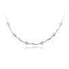 MINET Elegantní stříbrný náhrdelník s bílými zirkony