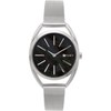 MINET Stříbrno-černé dámské hodinky ICON BLACK PEARL MESH MWL5212