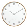 Světlé dřevěné bílé hodiny LAVVU FADE LCT4060