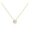 MINET Elegantní zlatý náhrdelník s bílým zirkonem Au 585/1000 1,75g