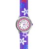 CLOCKODILE Fialové dívčí dětské hodinky s kamínky a kytičkami