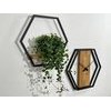 Flexistyle z231 - 50 cm velké nástěnné hodiny s kovovým rámem a dřevem z přírodního dubu