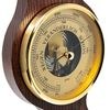 Barometr s teplměrem a vlhkoměrem na dřevěné podložce 6699-22