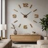 Flexistyle z540g - dubové nalepovací hodiny s průměrem 100-130 cm