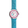 CLOCKODILE Tyrkysové třpytivé dívčí dětské hodinky HEARTS CWG5066