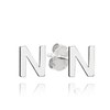 MINET Stříbrné náušnice písmeno "N"