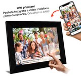 TFA 37.1000.01 - digitální fotorámeček s přesným časem a předpovědí počasí a aplikací Frameo