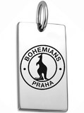 Ocelový přívěsek s logem klubu Bohemians