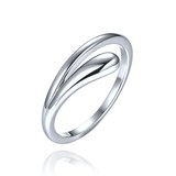 MINET Moderní stříbrný 925/1000 prsten kapka JMAS0337SR