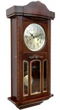 Adler 11002-W - dřevěné kyvadlové hodiny s mechanickým strojem a půlovým bitím